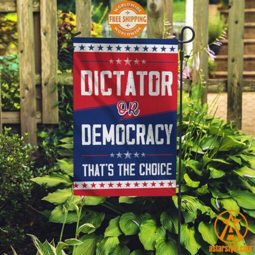 Dictator Or Democracy That Is Choice American Flag