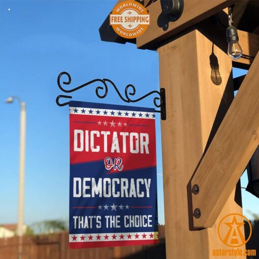 Dictator Or Democracy That Is Choice American Flag