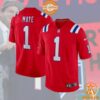 Drake Maye New England Patriots 2024 NFL Draft First Round Pick Player Red Jersey