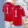 Drake Maye New England Patriots 2024 NFL Draft First Round Pick Player Red Jersey