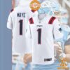 Drake Maye New England Patriots 2024 NFL Draft First Round Pick Player White Jersey