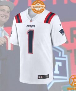 Drake Maye New England Patriots 2024 NFL Draft First Round Pick Player White Jersey