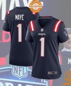 Drake Maye New England Patriots Women’s 2024 NFL Draft First Round Pick Player Navy Jersey