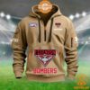 Essendon Bombers AFL Half Zip Heavy Hoodie You look handsome bro