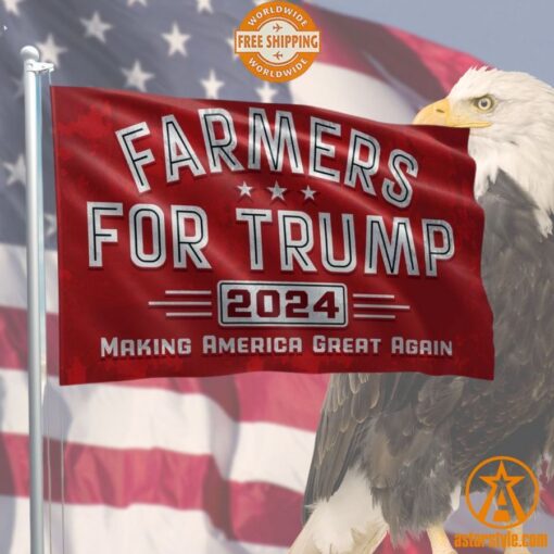 Farmers For Trump Making America Great Again 2024 Flag