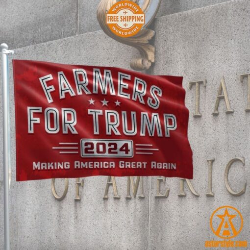 Farmers For Trump Making America Great Again 2024 Flag