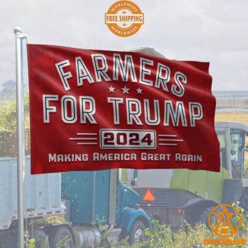 Farmers For Trump Making America Great Again 2024 Flag