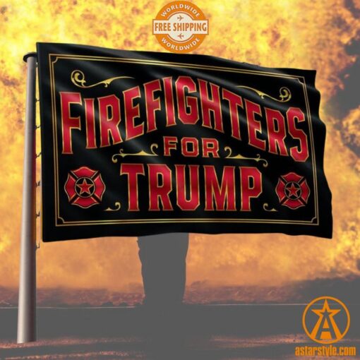 Firefighters For Trump Flag