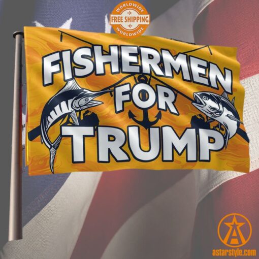 Fisherman For Trump Flag