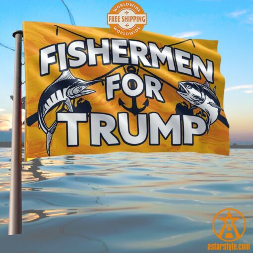 Fisherman For Trump Flag