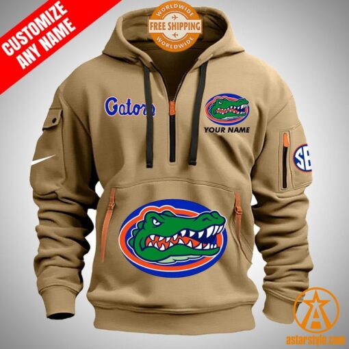 Florida Gators personalized Half Zip Heavy Hoodie