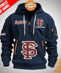 Florida State Seminoles personalized Half Zip Heavy Hoodie