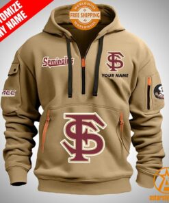 Florida State Seminoles personalized Half Zip Heavy Hoodie