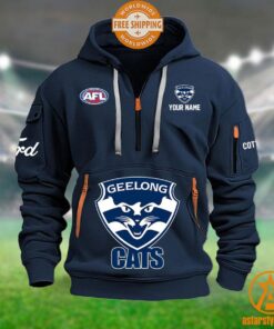 Geelong Cats AFL Half Zip Heavy Hoodie