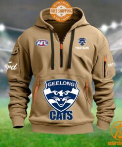 Geelong Cats AFL Half Zip Heavy Hoodie