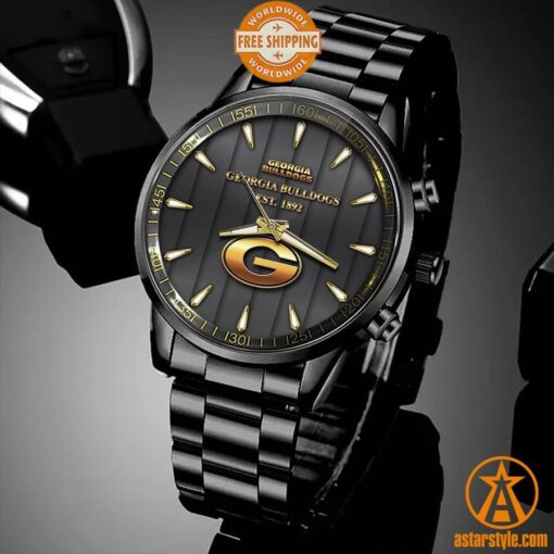 Georgia Bulldogs Stainless Steel Watch