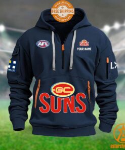 Gold Coast Suns AFL Half Zip Heavy Hoodie