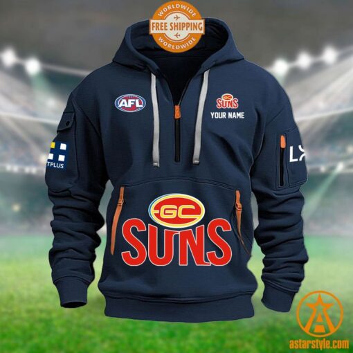 Gold Coast Suns AFL Half Zip Heavy Hoodie