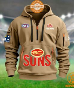 Gold Coast Suns AFL Half Zip Heavy Hoodie