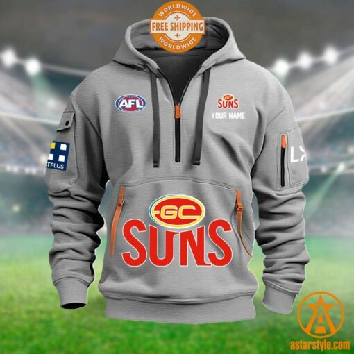 Gold Coast Suns AFL Half Zip Heavy Hoodie