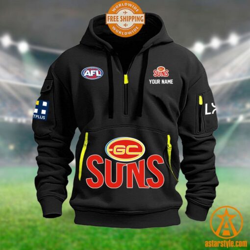 Gold Coast Suns AFL Half Zip Heavy Hoodie