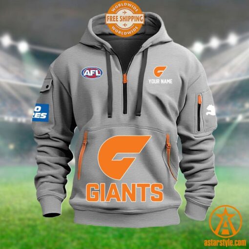 GWS Giants AFL Half Zip Heavy Hoodie