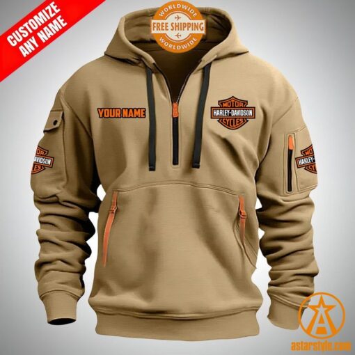 Harley-Davidson CUSTOM Half Zip Heavy Hoodie