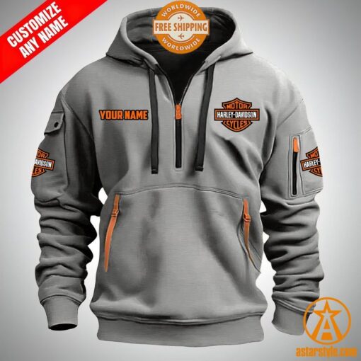 Harley-Davidson CUSTOM Half Zip Heavy Hoodie