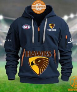 Hawthorn Hawks AFL Half Zip Heavy Hoodie