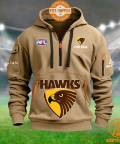 Hawthorn Hawks AFL Half Zip Heavy Hoodie