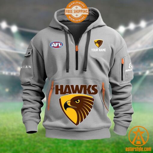 Hawthorn Hawks AFL Half Zip Heavy Hoodie