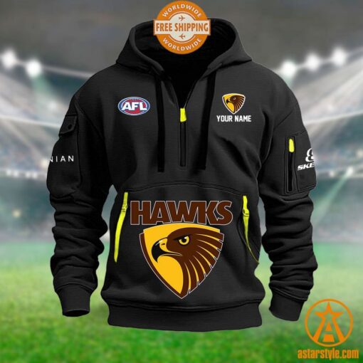 Hawthorn Hawks AFL Half Zip Heavy Hoodie