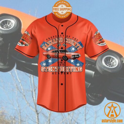 Hazzard County Stunt Driving Baseball Jersey