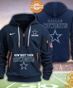 H’bout Them Dallas Cowboys Half Zip Heavy Hoodie