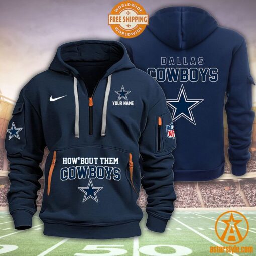 H’bout Them Dallas Cowboys Half Zip Heavy Hoodie