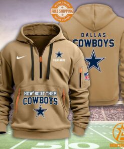 H’bout Them Dallas Cowboys Half Zip Heavy Hoodie