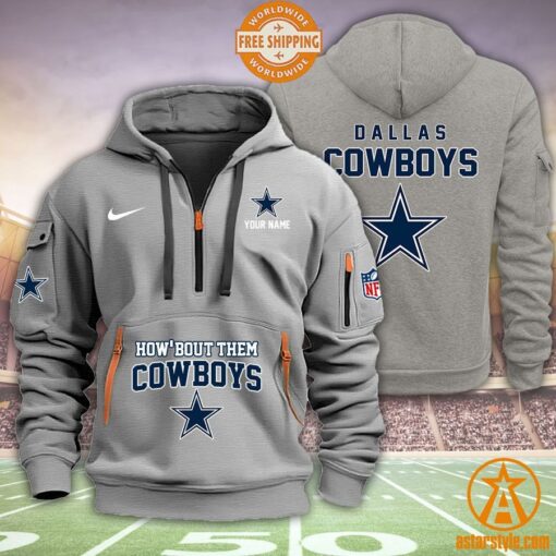 H’bout Them Dallas Cowboys Half Zip Heavy Hoodie