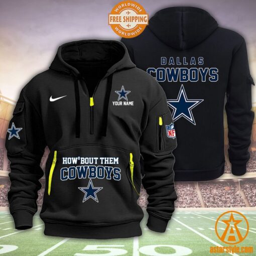 H’bout Them Dallas Cowboys Half Zip Heavy Hoodie