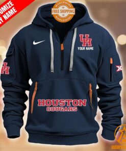 Houston Cougars CUSTOM Half Zip Heavy Hoodie