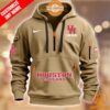 Houston Cougars CUSTOM Half Zip Heavy Hoodie Stand easy bro