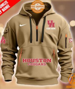 Houston Cougars CUSTOM Half Zip Heavy Hoodie