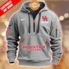 Houston Cougars CUSTOM Half Zip Heavy Hoodie Hundred million dollar smile bro