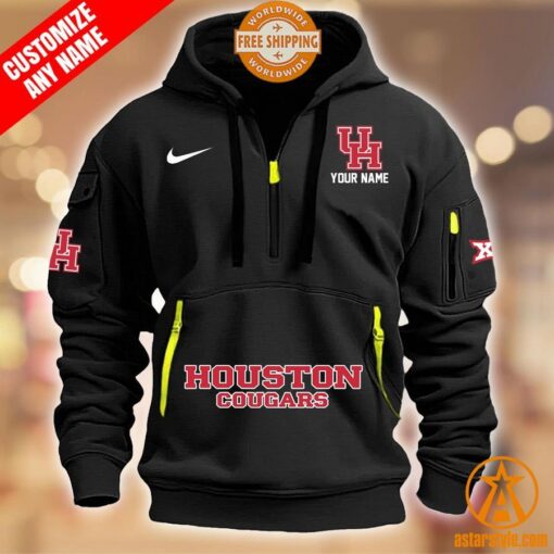 Houston Cougars CUSTOM Half Zip Heavy Hoodie