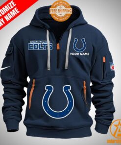 Indianapolis Colts personalized Half Zip Heavy Hoodie