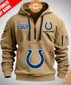 Indianapolis Colts personalized Half Zip Heavy Hoodie