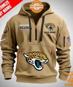 Jacksonville Jaguars personalized Half Zip Heavy Hoodie