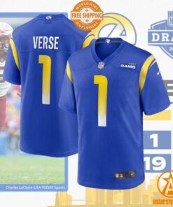 Jared Verse Los Angeles Rams 2024 NFL Draft First Round Pick Player Royal Jersey