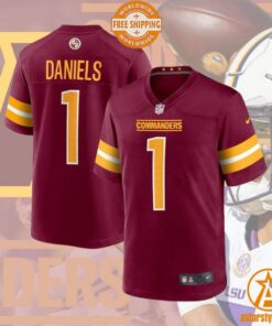 Jayden Daniels Washington Commanders 2024 NFL Draft First Round Pick Player Burgundy Jersey