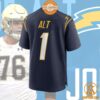 Joe Alt Los Angeles Chargers 2024 NFL Draft First Round Pick Player Navy Jersey