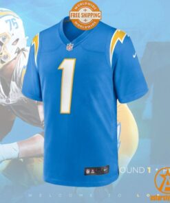 Joe Alt Los Angeles Chargers 2024 NFL Draft First Round Pick Player Powder Blue Jersey